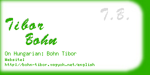 tibor bohn business card